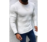 Slim-fit Long-sleeve Pullover Round Neck Sweater