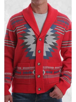 Lapel Knit Jacket Long Sleeve Men's Cardigan