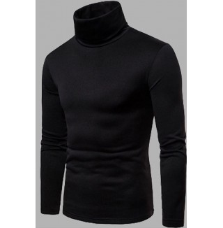 Men Turtleneck Basic Skinny Sweater