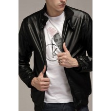 Men's Leather Slim-fit Motorcycle Leather Jacket